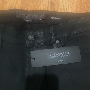 Lip Service Mens Rockers size 32, they are the coated denim style